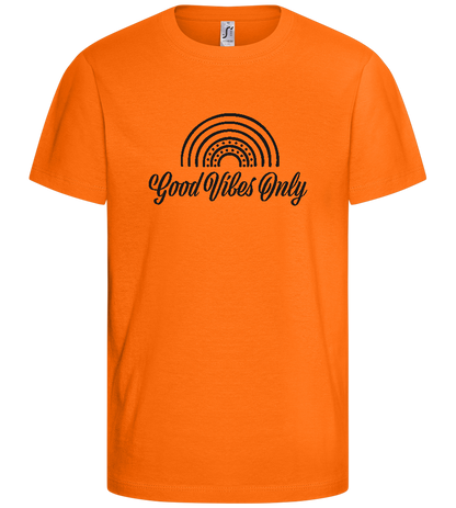 Good Vibes Only Rainbow Design - Basic kids t-shirt_ORANGE_front