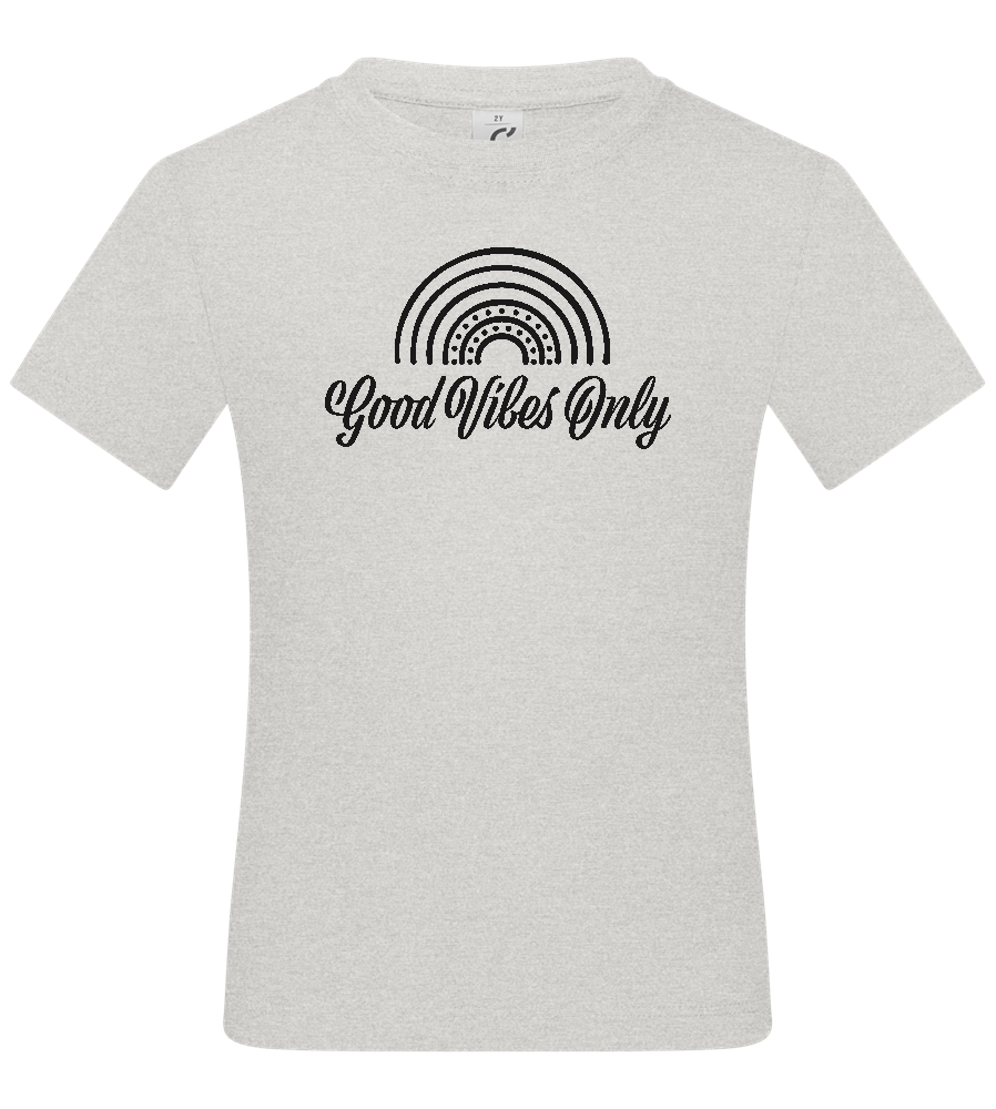 Good Vibes Only Rainbow Design - Basic kids t-shirt_VIBRANT WHITE_front