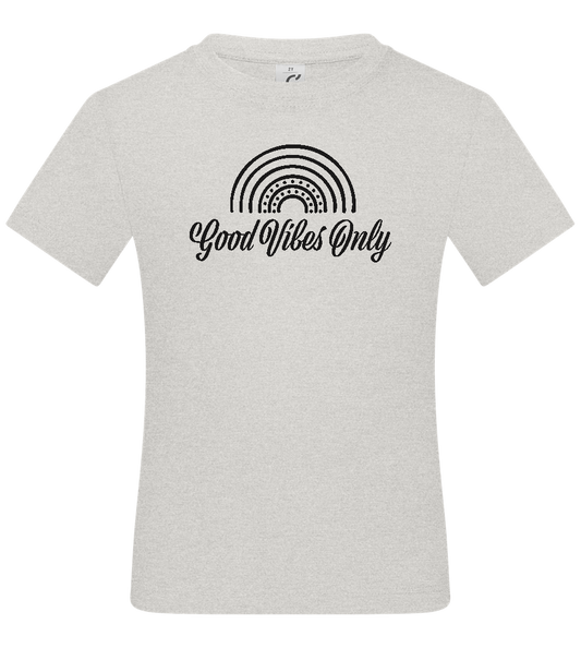 Good Vibes Only Rainbow Design - Basic kids t-shirt_VIBRANT WHITE_front