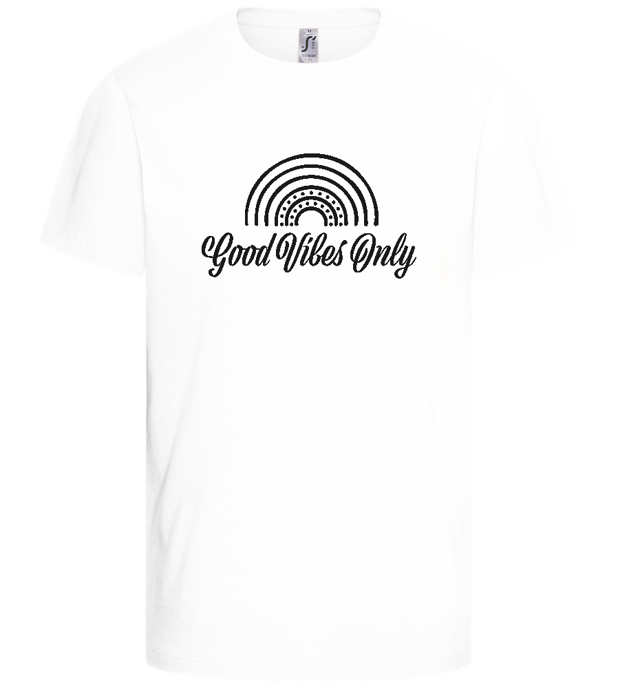 Good Vibes Only Rainbow Design - Basic kids t-shirt_WHITE_front