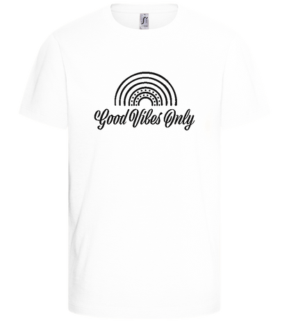 Good Vibes Only Rainbow Design - Basic kids t-shirt_WHITE_front