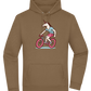 Unicorn On Bicycle Design - Premium Essential Unisex Hoodie_ARMY_front