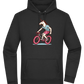 Unicorn On Bicycle Design - Premium Essential Unisex Hoodie_BLACK_front