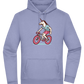 Unicorn On Bicycle Design - Premium Essential Unisex Hoodie_BLUE_front