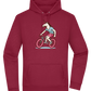 Unicorn On Bicycle Design - Premium Essential Unisex Hoodie_BORDEAUX_front