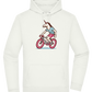 Unicorn On Bicycle Design - Premium Essential Unisex Hoodie_CREAMY GREEN_front