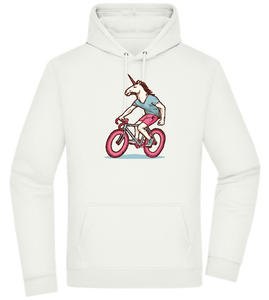 Unicorn On Bicycle Design - Premium Essential Unisex Hoodie