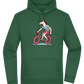 Unicorn On Bicycle Design - Premium Essential Unisex Hoodie_GREEN BOTTLE_front