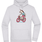 Unicorn On Bicycle Design - Premium Essential Unisex Hoodie_ORION GREY II_front