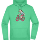 Unicorn On Bicycle Design - Premium Essential Unisex Hoodie_SPRING GREEN_front