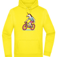 Unicorn On Bicycle Design - Premium Essential Unisex Hoodie_YELLOW_front