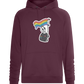 Rainbow Flag Skull Design - Comfort unisex hoodie_BORDEAUX_front