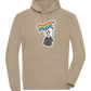 Rainbow Flag Skull Design - Comfort unisex hoodie_KHAKI_front