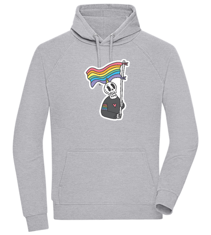 Rainbow Flag Skull Design - Comfort unisex hoodie_ORION GREY II_front