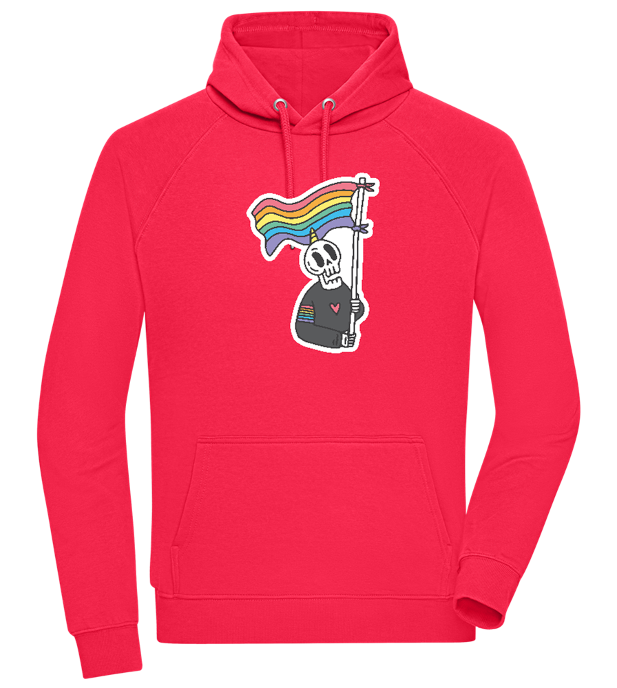 Rainbow Flag Skull Design - Comfort unisex hoodie_RED_front