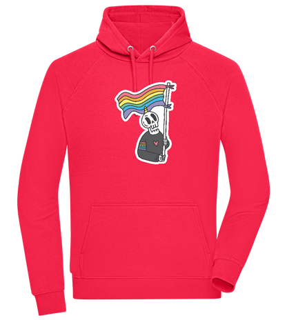 Rainbow Flag Skull Design - Comfort unisex hoodie_RED_front