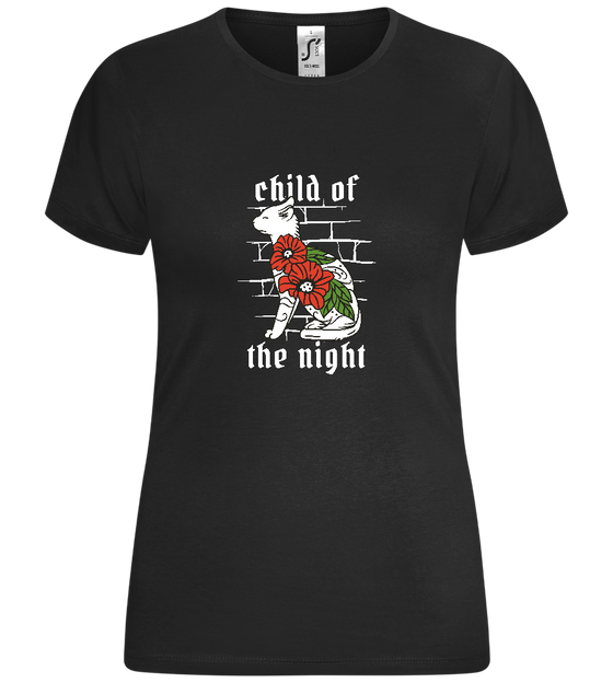 Child of the Night Design - Comfort women's t-shirt_DEEP BLACK_front