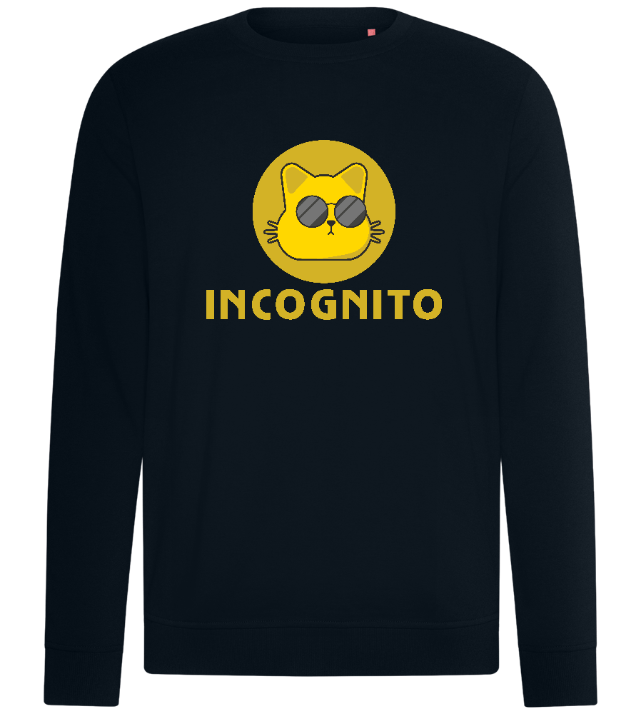 Incognito Cat Design - Comfort unisex sweater_BLACK_front