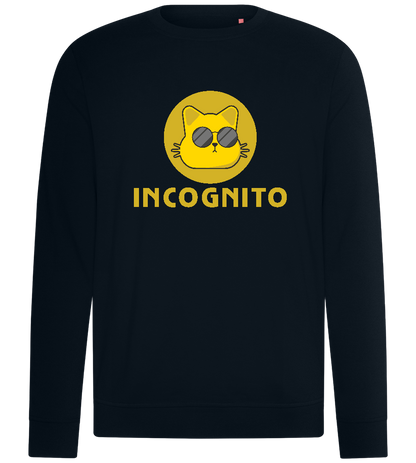 Incognito Cat Design - Comfort unisex sweater_BLACK_front