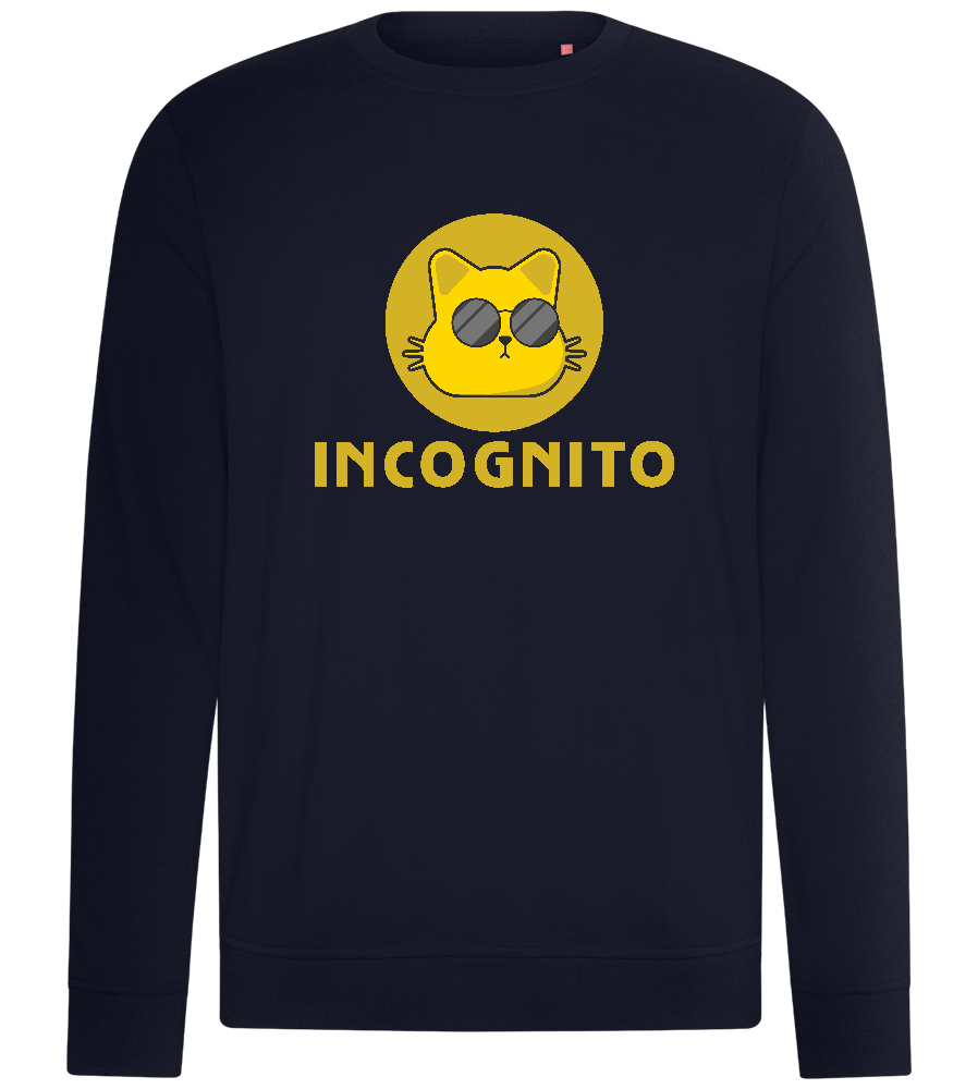 Incognito Cat Design - Comfort unisex sweater_FRENCH NAVY_front