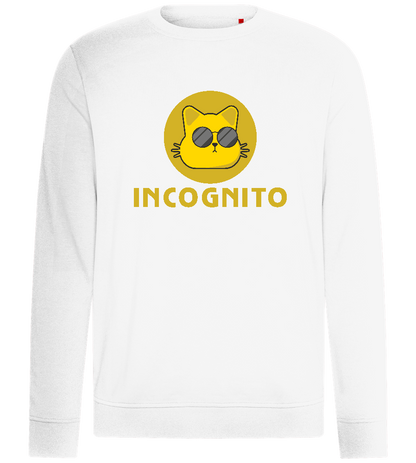 Incognito Cat Design - Comfort unisex sweater_WHITE_front