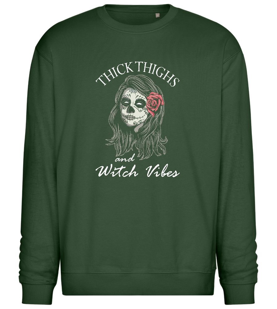 Witch Vibes Design - Comfort Essential Unisex Sweater_GREEN BOTTLE_front