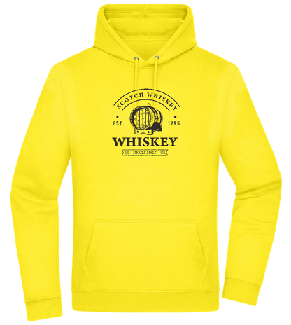 Scotch Whiskey Barrell Design - Premium Essential Unisex Hoodie_YELLOW_front