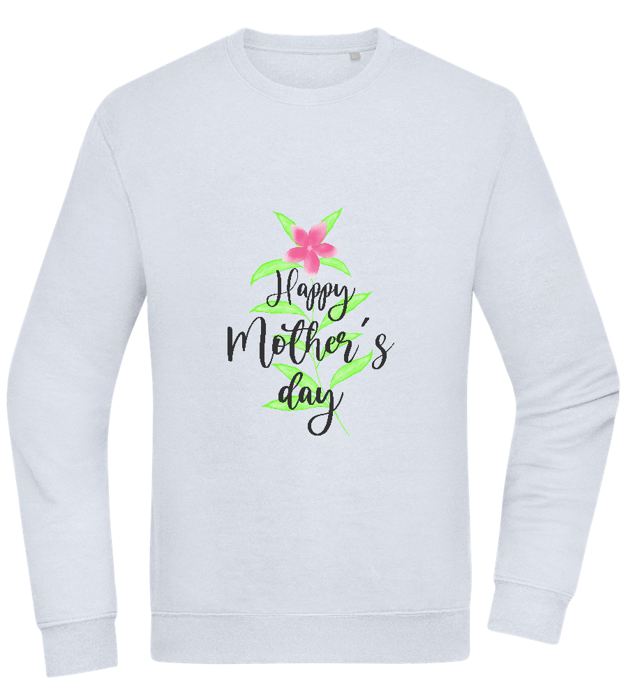 Happy Mother's Day Flower Design - Comfort Essential Unisex Sweater_CREAMY BLUE_front