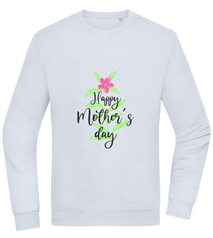 Happy Mother's Day Flower Design - Comfort Essential Unisex Sweater_CREAMY BLUE_front