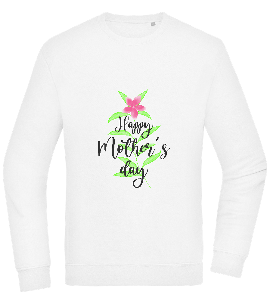 Happy Mother's Day Flower Design - Comfort Essential Unisex Sweater_WHITE_front