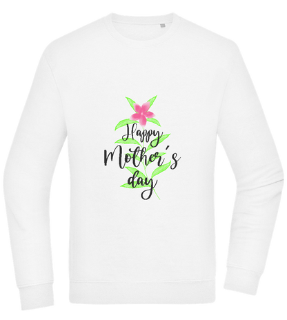 Happy Mother's Day Flower Design - Comfort Essential Unisex Sweater_WHITE_front