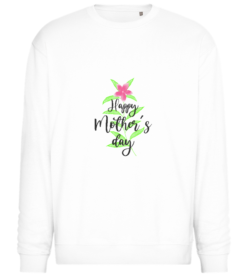 Happy Mother's Day Flower Design - Comfort Essential Unisex Sweater_WHITE_front