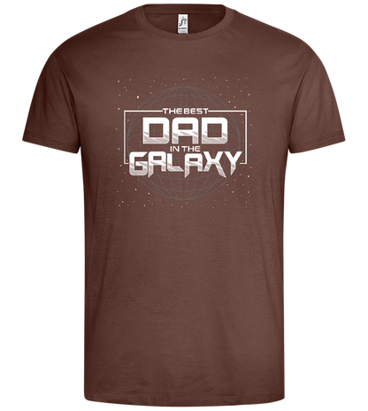 Best Dad in the Galaxy Design - Premium men's t-shirt_CHOCOLATE_front