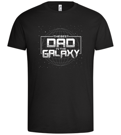 Best Dad in the Galaxy Design - Premium men's t-shirt_DEEP BLACK_front