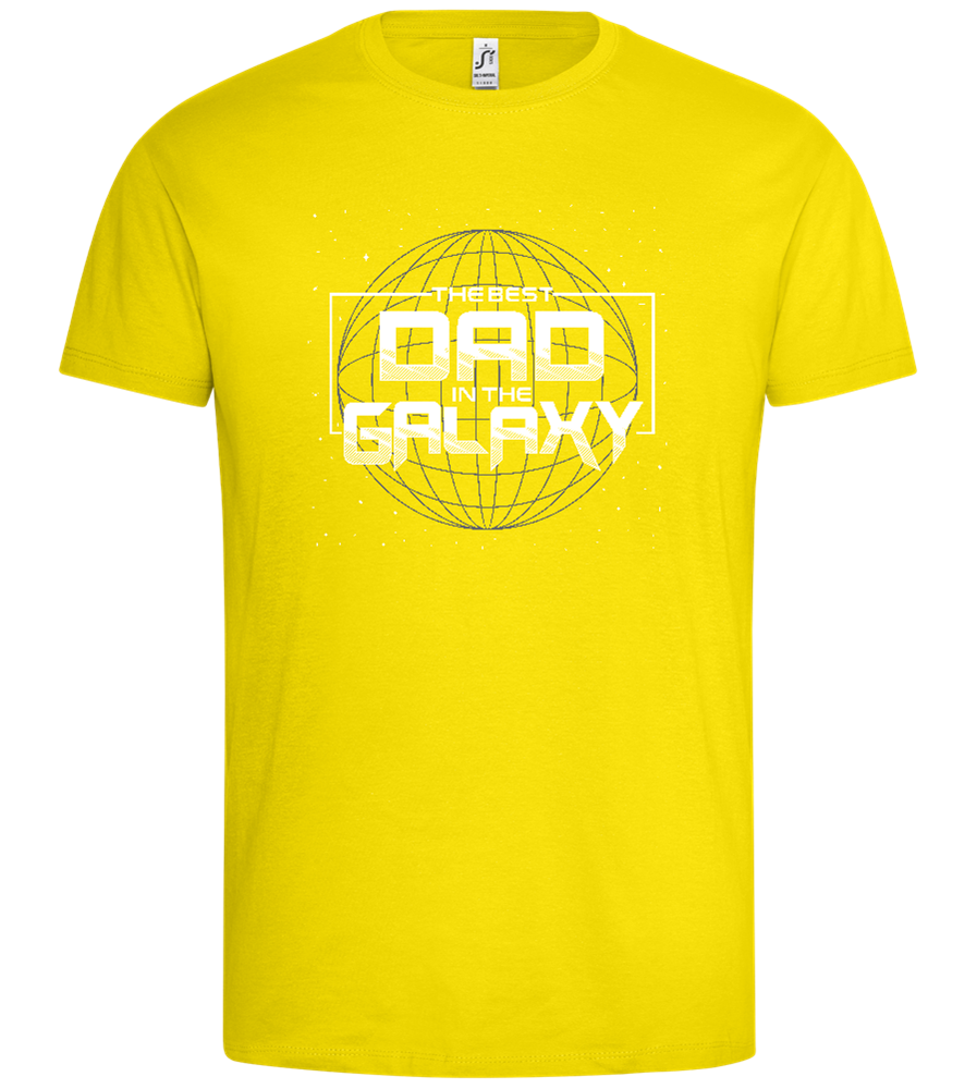 Best Dad in the Galaxy Design - Premium men's t-shirt_YELLOW_front