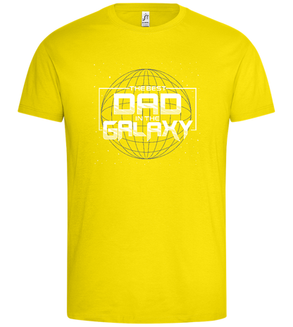 Best Dad in the Galaxy Design - Premium men's t-shirt_YELLOW_front