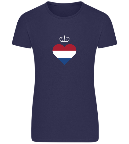 Kingsday Heart Design - Basic women's fitted t-shirt_FRENCH NAVY_front
