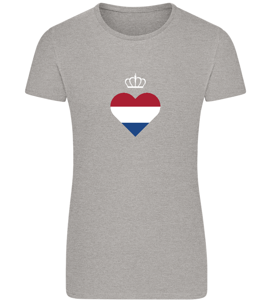 Kingsday Heart Design - Basic women's fitted t-shirt_ORION GREY_front