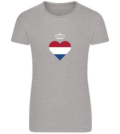 Kingsday Heart Design - Basic women's fitted t-shirt_ORION GREY_front