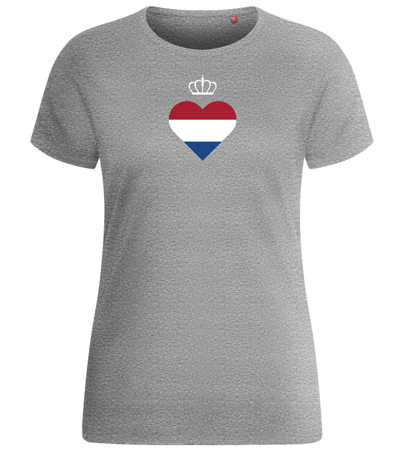 Kingsday Heart Design - Basic women's fitted t-shirt_ORION GREY_front