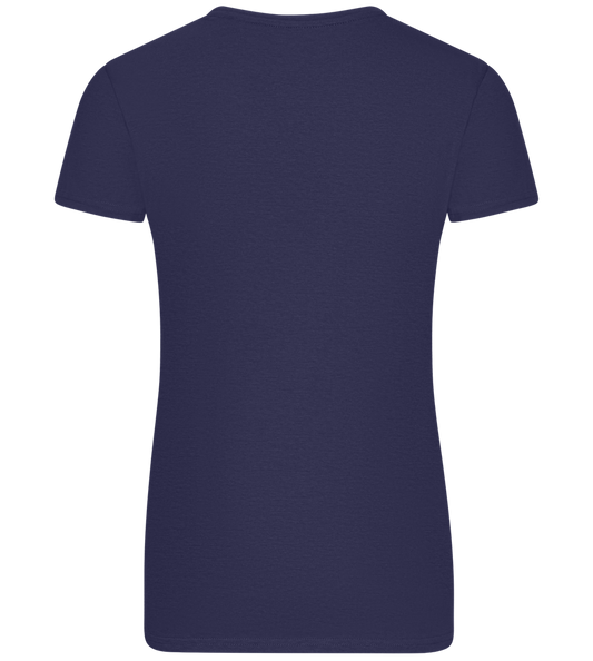 Kingsday Heart Design - Basic women's fitted t-shirt_FRENCH NAVY_back