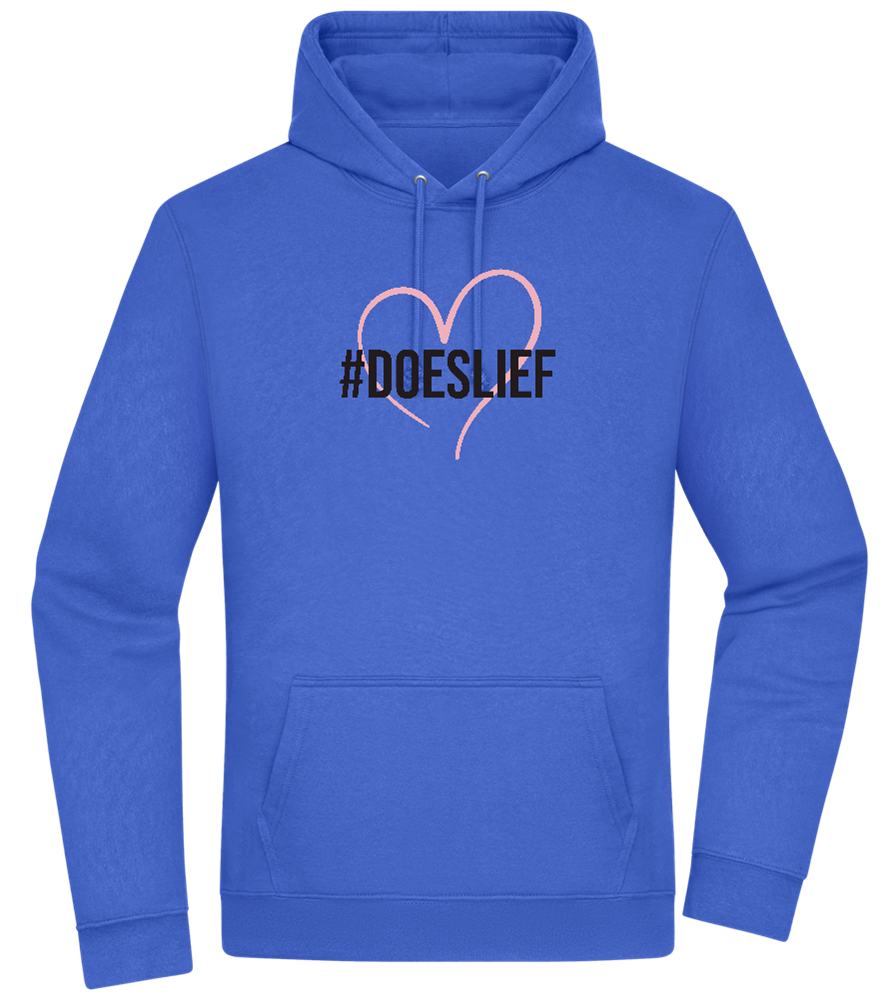 Doeslief Hartje Design - Premium Essential Unisex Hoodie_ROYAL_front