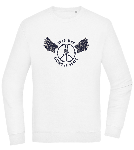 Living In Peace Design - Comfort Essential Unisex Sweater_WHITE_front