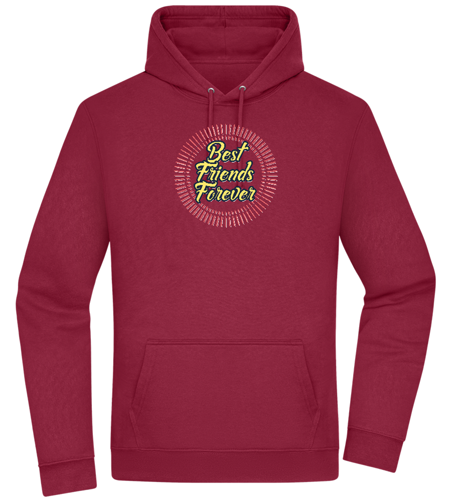 Best Friends Forever Design - Premium Essential Unisex Hoodie_BORDEAUX_front