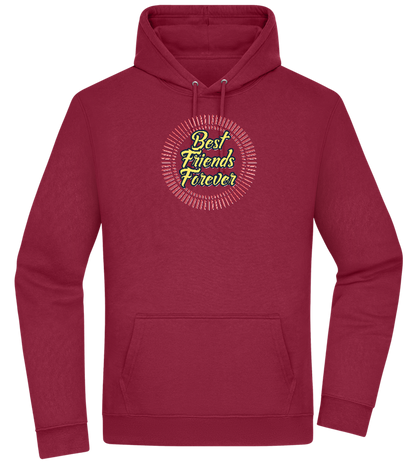 Best Friends Forever Design - Premium Essential Unisex Hoodie_BORDEAUX_front