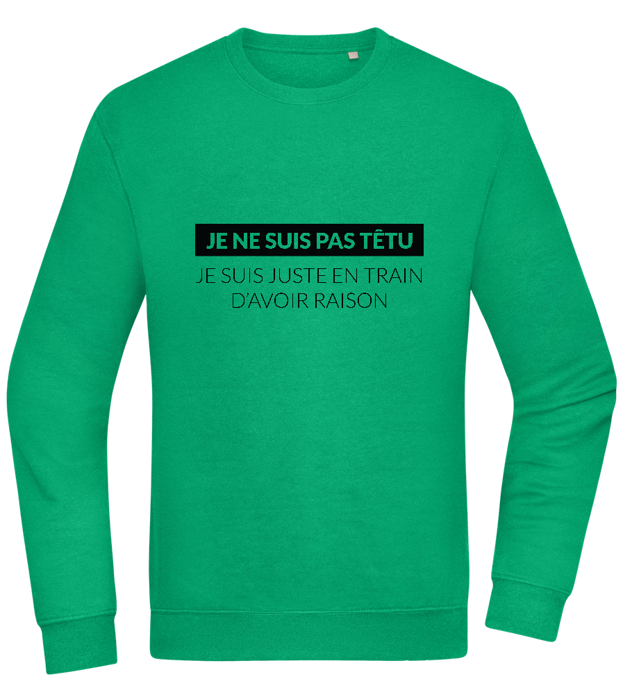 I'm Always Right Design - Comfort Essential Unisex Sweater_MEADOW GREEN_front