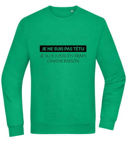 I'm Always Right Design - Comfort Essential Unisex Sweater_MEADOW GREEN_front