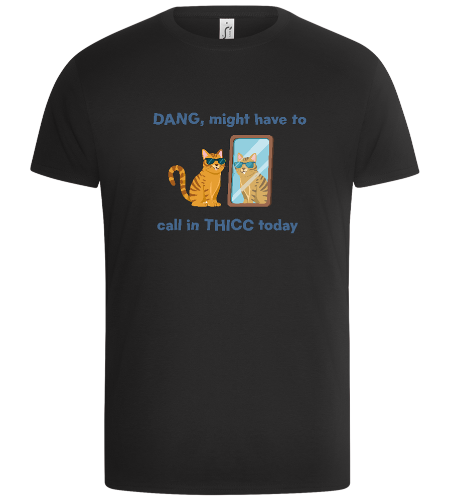 Call in Thicc Design - Basic Unisex T-Shirt_DEEP BLACK_front