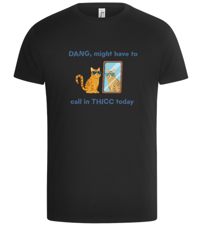 Call in Thicc Design - Basic Unisex T-Shirt_DEEP BLACK_front