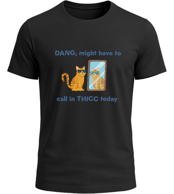 Call in Thicc Design - Basic Unisex T-Shirt_DEEP BLACK_front